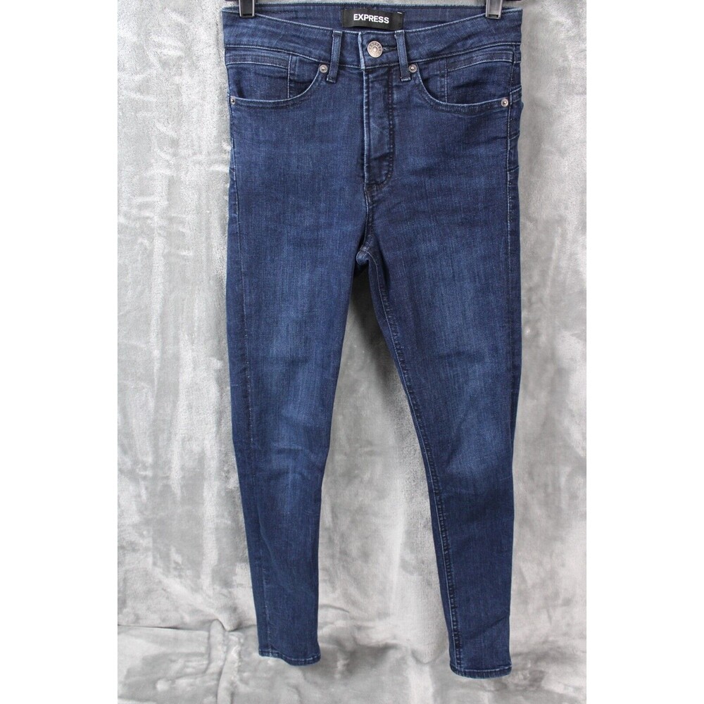 Express Perfect Lift Stretch Skinny High Rise Legging Women Size 4 Blue Jean